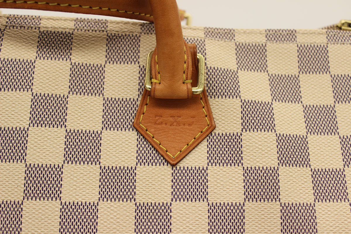 Louis Vuitton - Speedy 35 Damier Azure Satchel Bowler Top Handle Bag