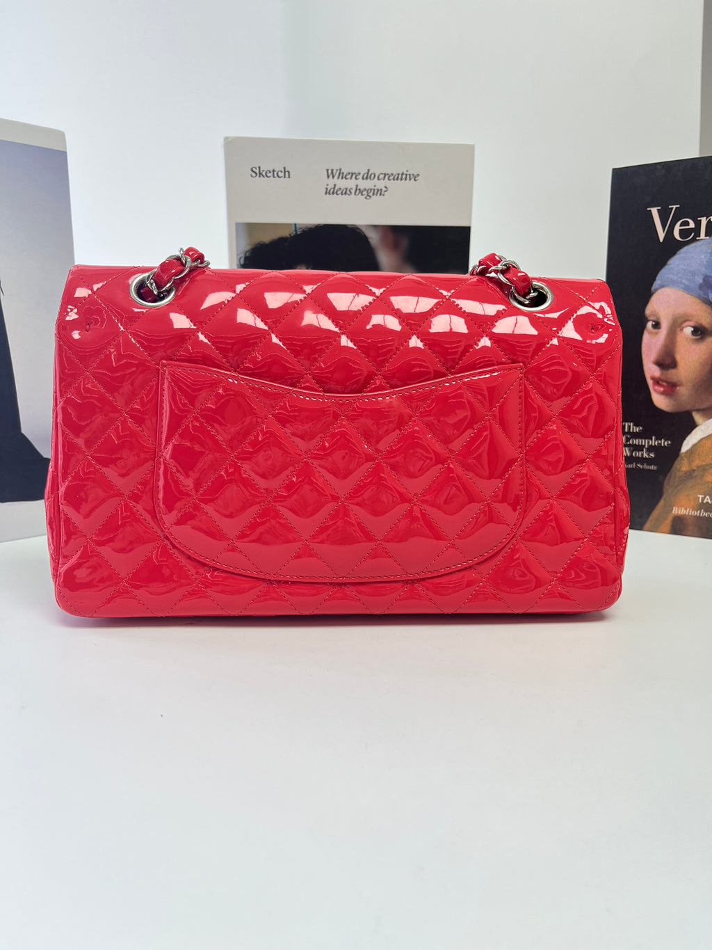 Chanel Classic Medium Double Flap Red Patent Leather
