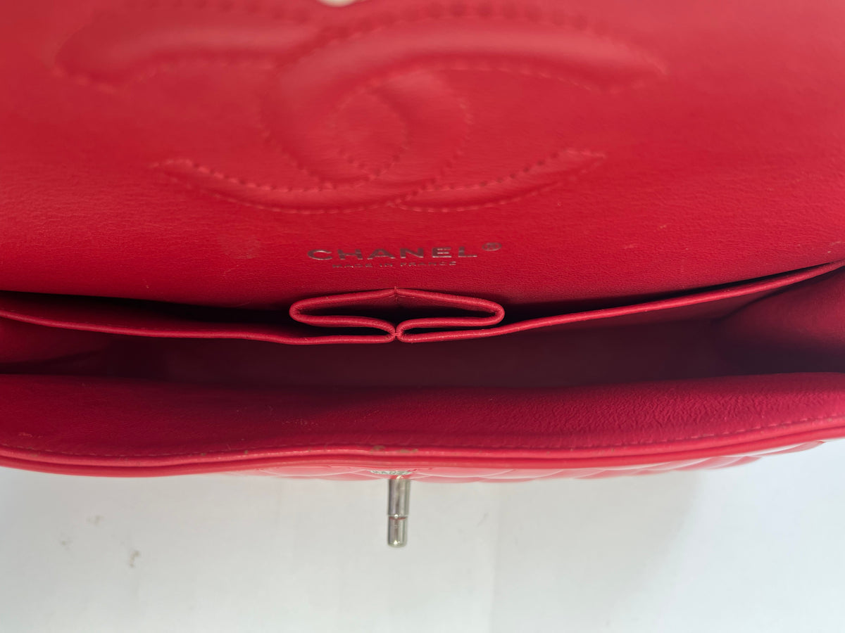 Chanel Classic Medium Double Flap Red Patent Leather
