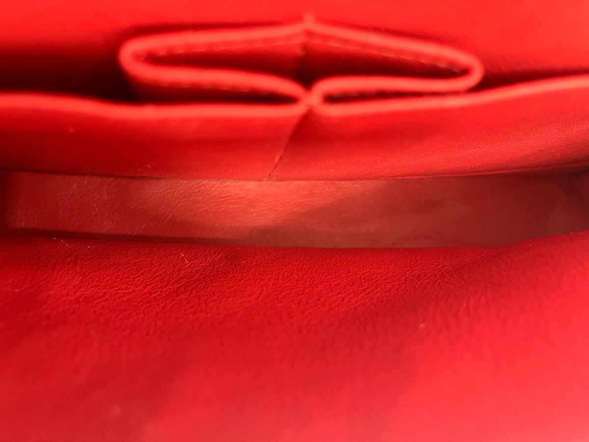 Chanel Classic Medium Double Flap Red Patent Leather