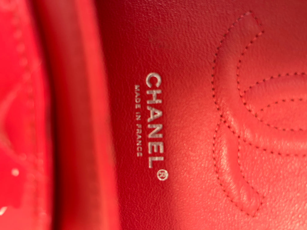 Chanel Classic Medium Double Flap Red Patent Leather