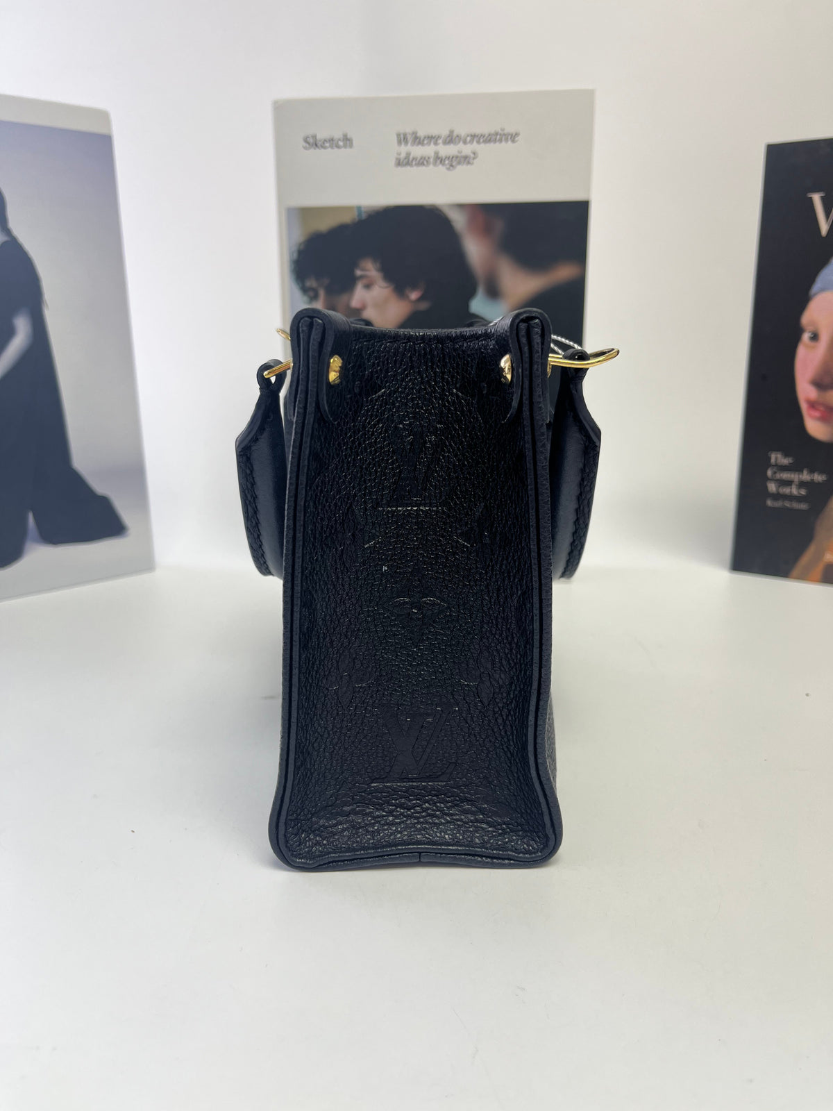 LOUIS VUITTON Onthego BB Black Monogram Empreinte Leather