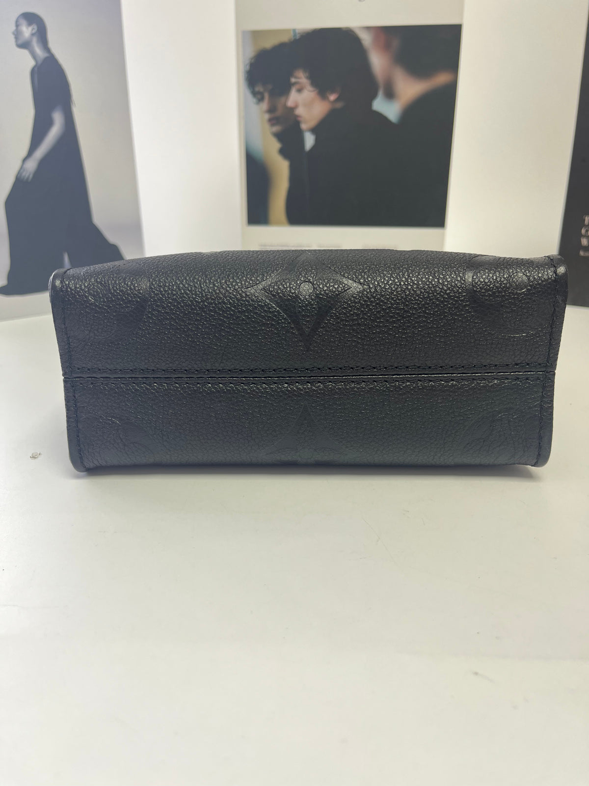 LOUIS VUITTON Onthego BB Black Monogram Empreinte Leather