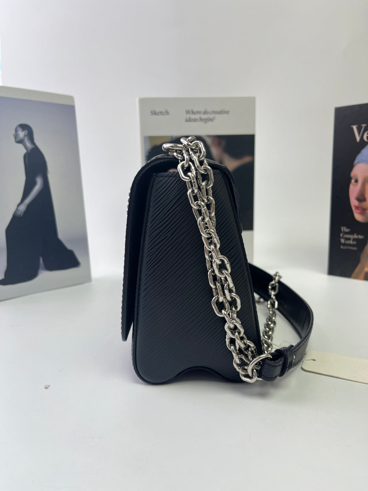 Louis Vuitton Twist MM in Black Epi Leather with Silver Hardware