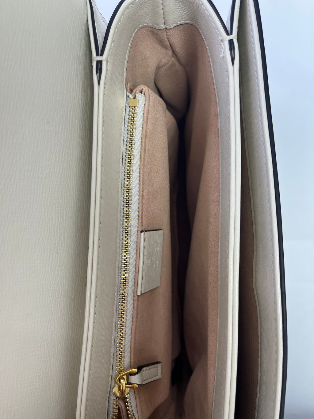 Gucci Horsebit 1955 Medium Shoulder Bag Supreme with White Trim