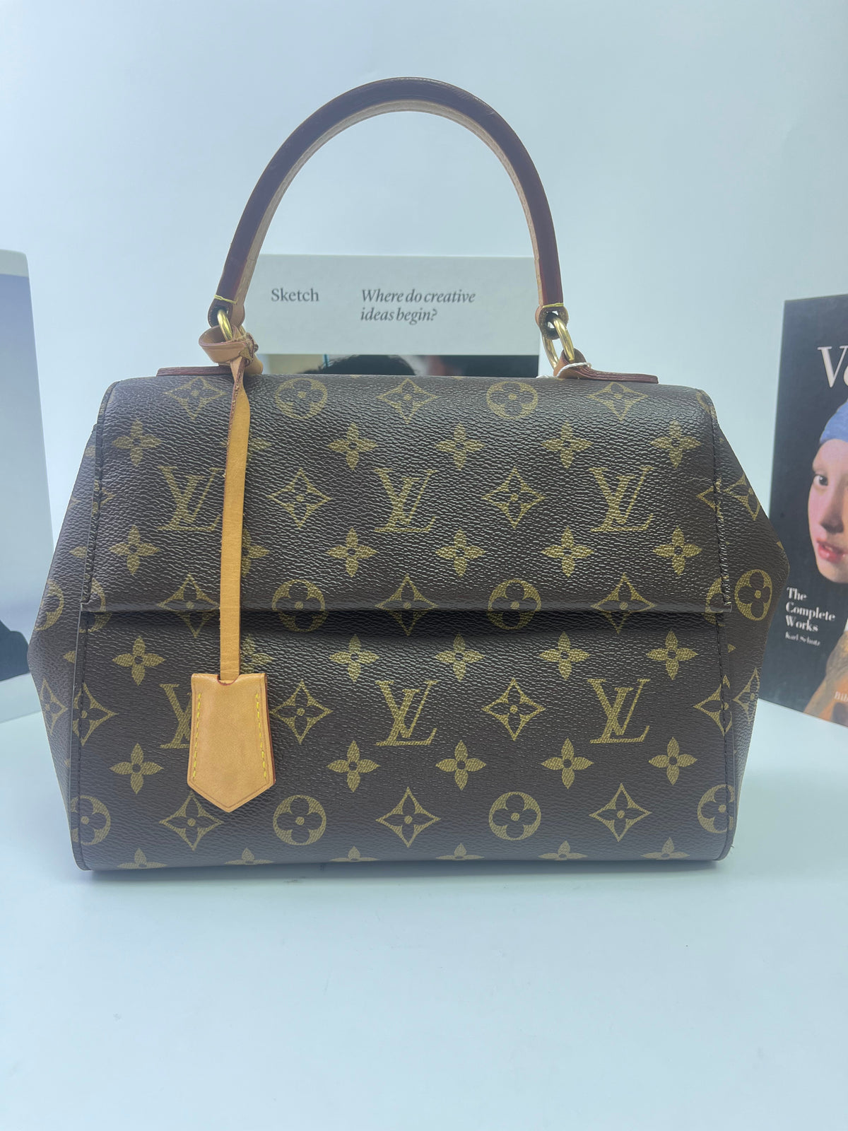 Louis Vuitton Canvas Cluny BB Tote Bag