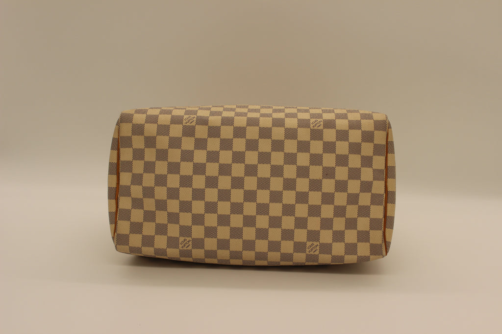 Louis Vuitton - Speedy 35 Damier Azure Satchel Bowler Top Handle Bag