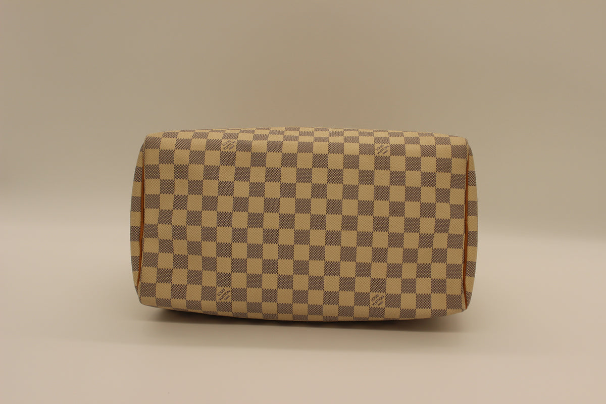 Louis Vuitton - Speedy 35 Damier Azure Satchel Bowler Top Handle Bag