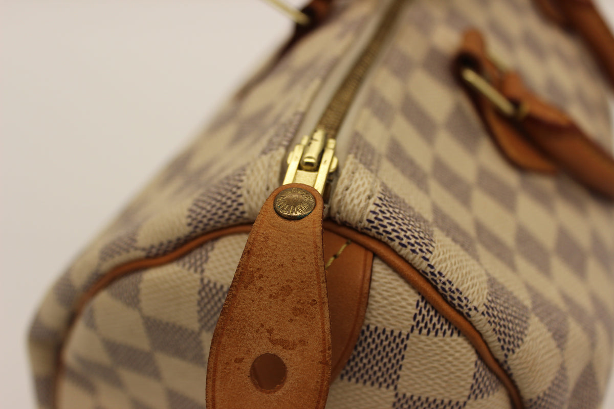 Louis Vuitton - Speedy 35 Damier Azure Satchel Bowler Top Handle Bag