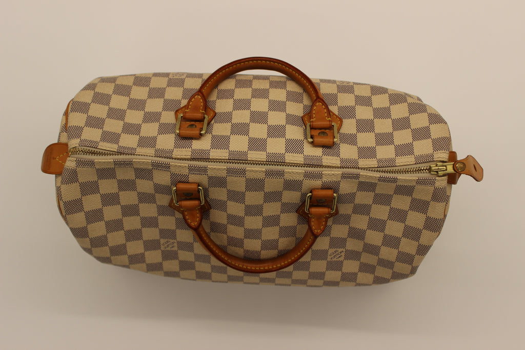 Louis Vuitton - Speedy 35 Damier Azure Satchel Bowler Top Handle Bag