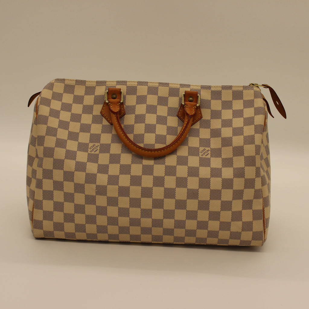 Louis Vuitton - Speedy 35 Damier Azure Satchel Bowler Top Handle Bag