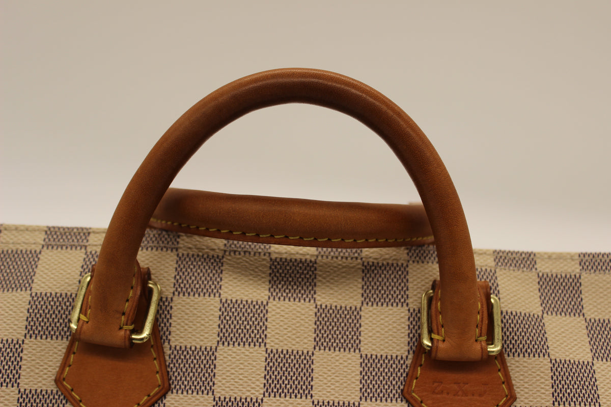 Louis Vuitton - Speedy 35 Damier Azure Satchel Bowler Top Handle Bag