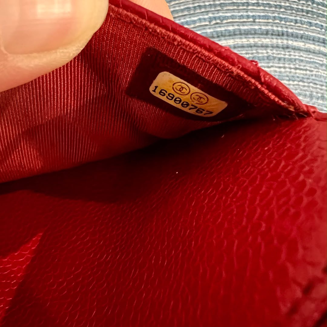 Chanel Classic Wallet on Chain WOC – Dark Red Caviar Leather