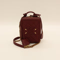 Chanel Filigree Case Caviar Leather Burgundy