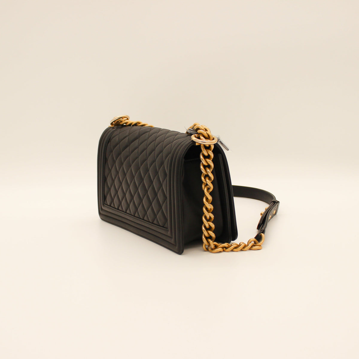 Chanel Le Boy Quilted Flap Bag Black Soft Leather