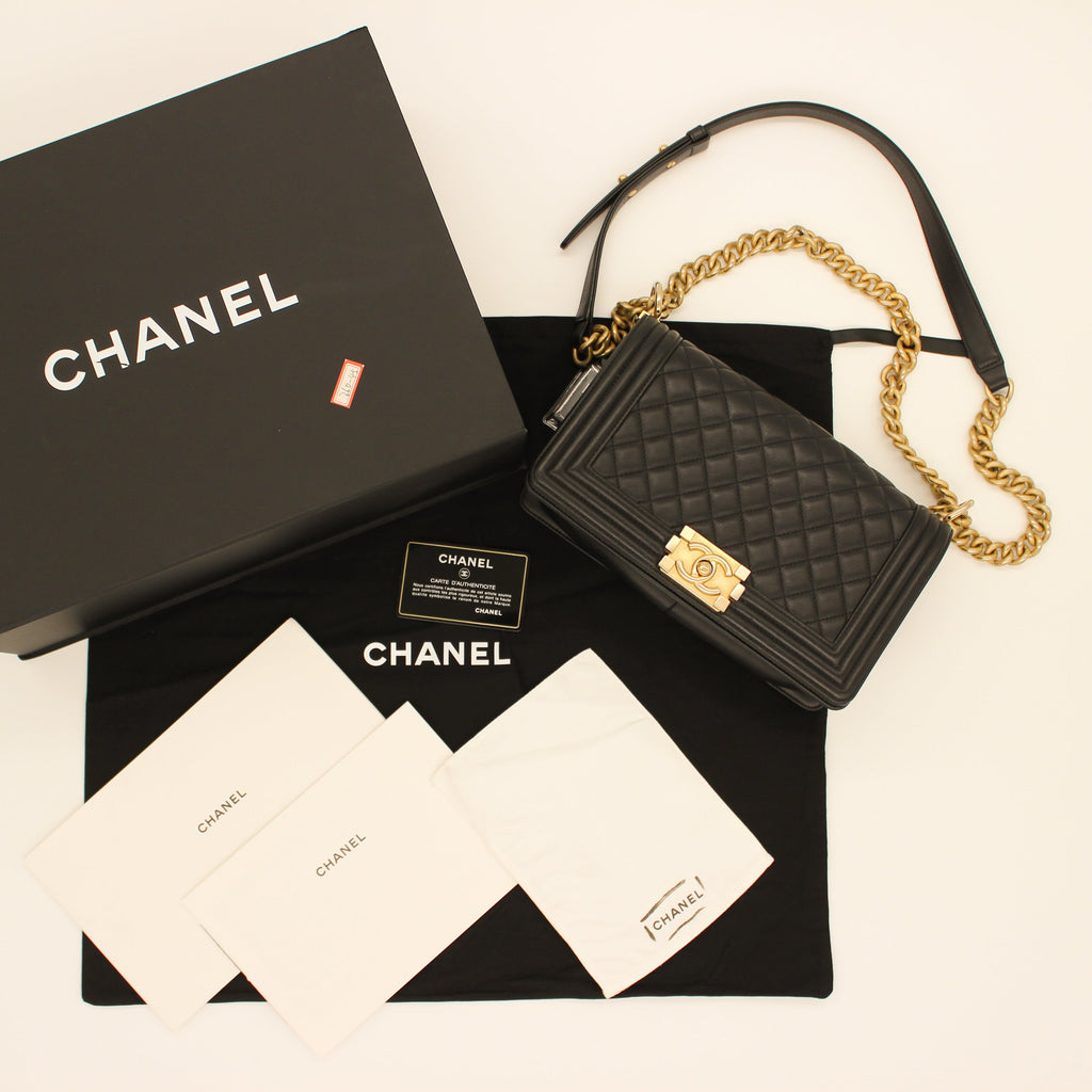 Chanel Le Boy Quilted Flap Bag Black Soft Leather