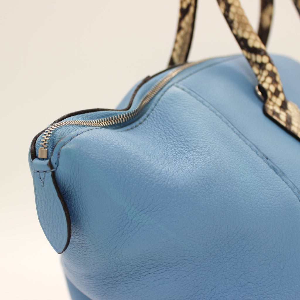 Louis Vuitton Veau Cachemire Soft Lockit MM Python Trim Top Handle Bag
