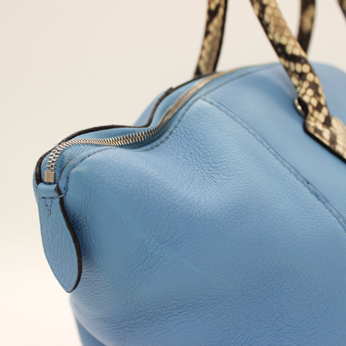 Louis Vuitton Veau Cachemire Soft Lockit MM Python Trim Top Handle Bag