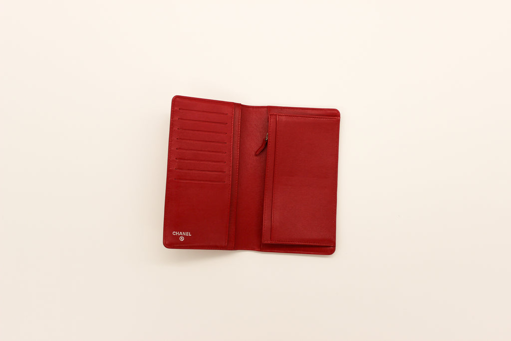 Chanel Red Yen Caviar Wallet