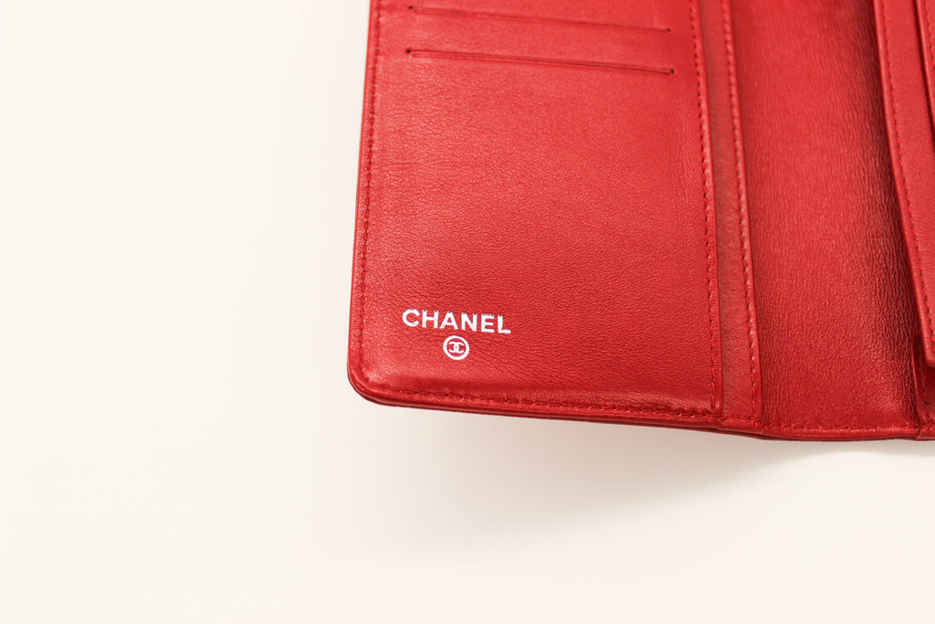 Chanel Red Yen Caviar Wallet