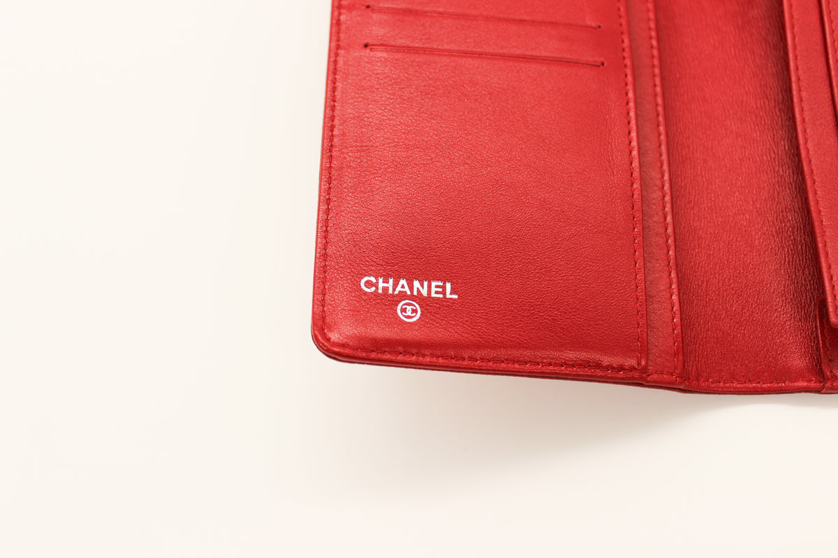 Chanel Red Yen Caviar Wallet