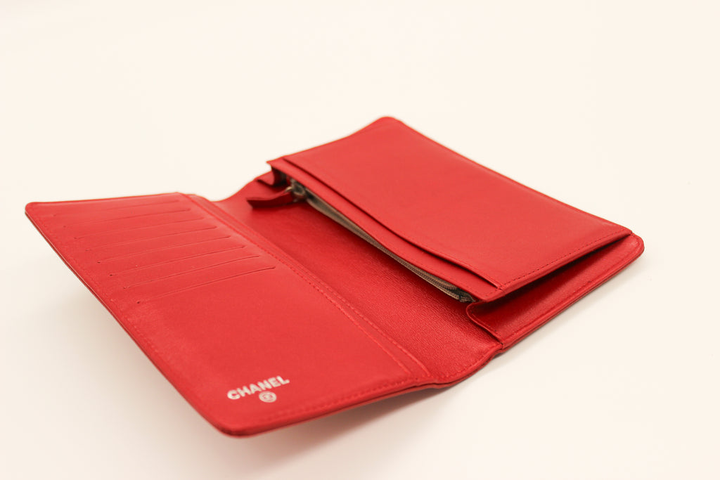 Chanel Red Yen Caviar Wallet
