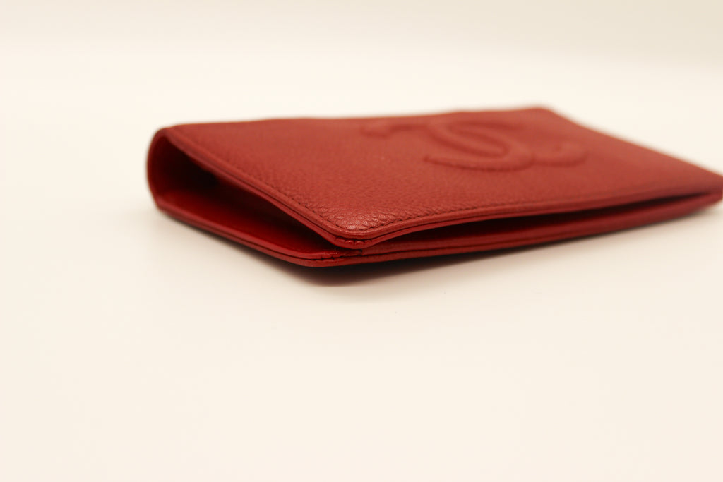 Chanel Red Yen Caviar Wallet