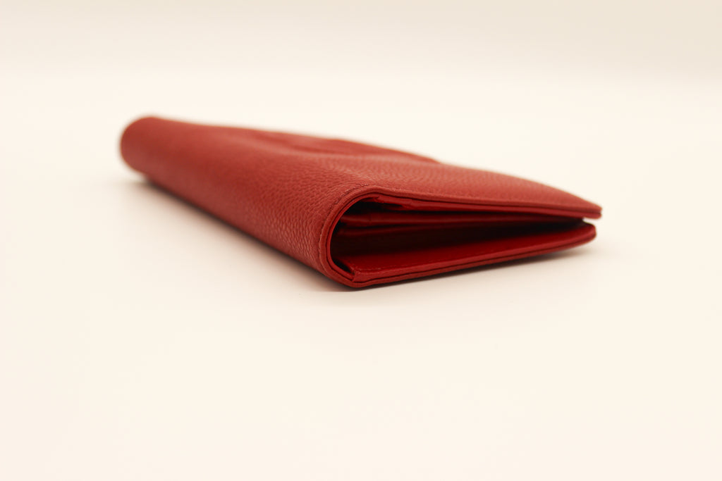 Chanel Red Yen Caviar Wallet