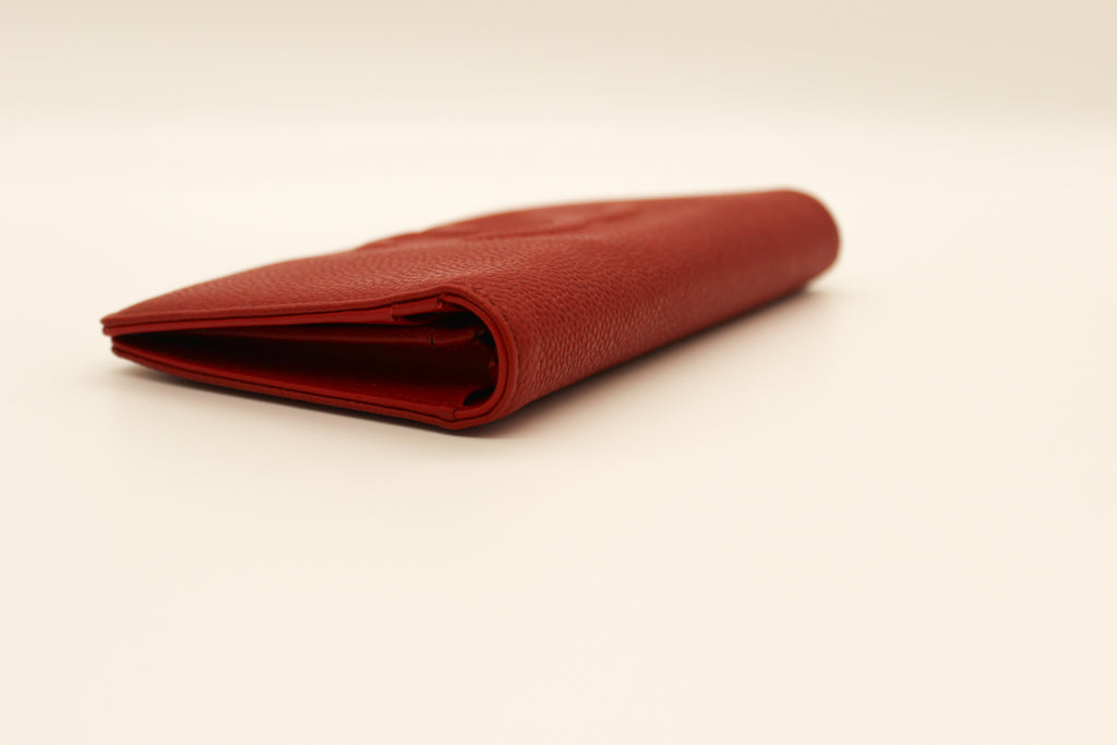 Chanel Red Yen Caviar Wallet