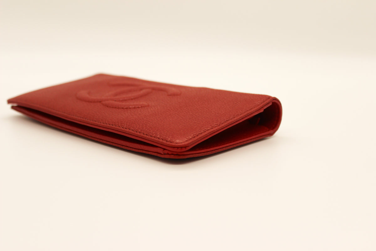 Chanel Red Yen Caviar Wallet