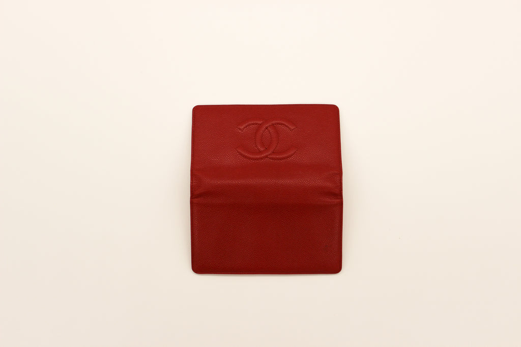 Chanel Red Yen Caviar Wallet