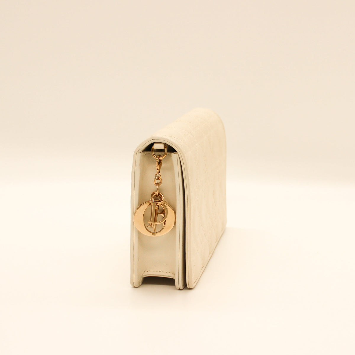 Dior White Cannage Leather Crossbody