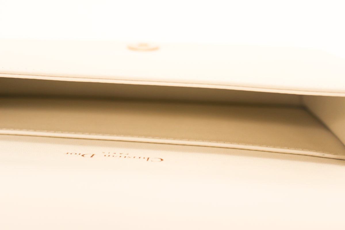 Dior White Cannage Leather Crossbody