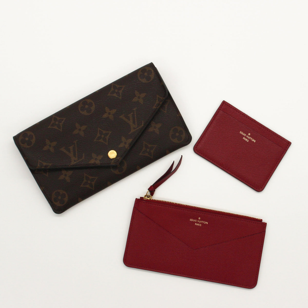 Louis Vuitton Jeanne Wallet Set with Fuscia Inserts