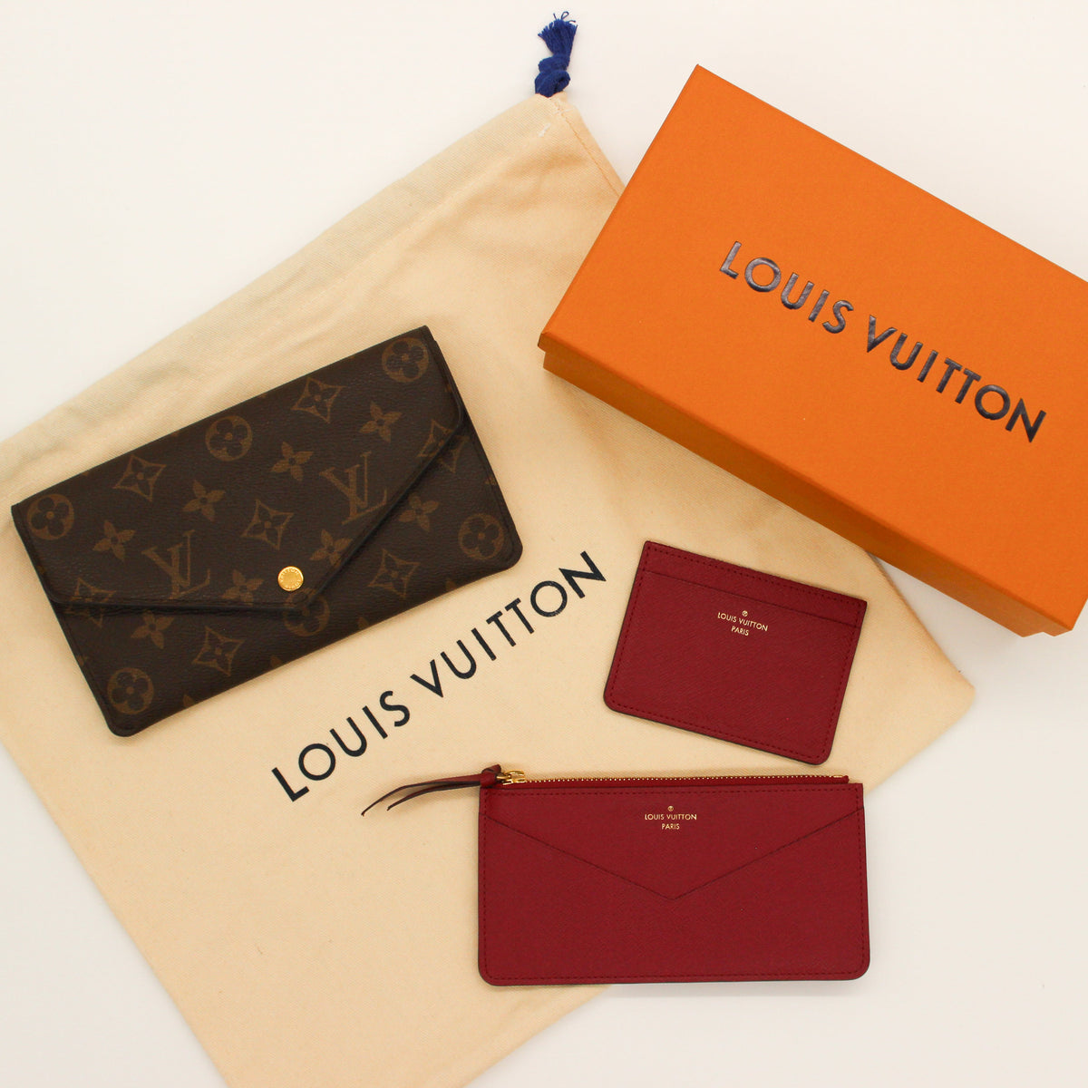 Louis Vuitton Jeanne Wallet Set with Fuscia Inserts